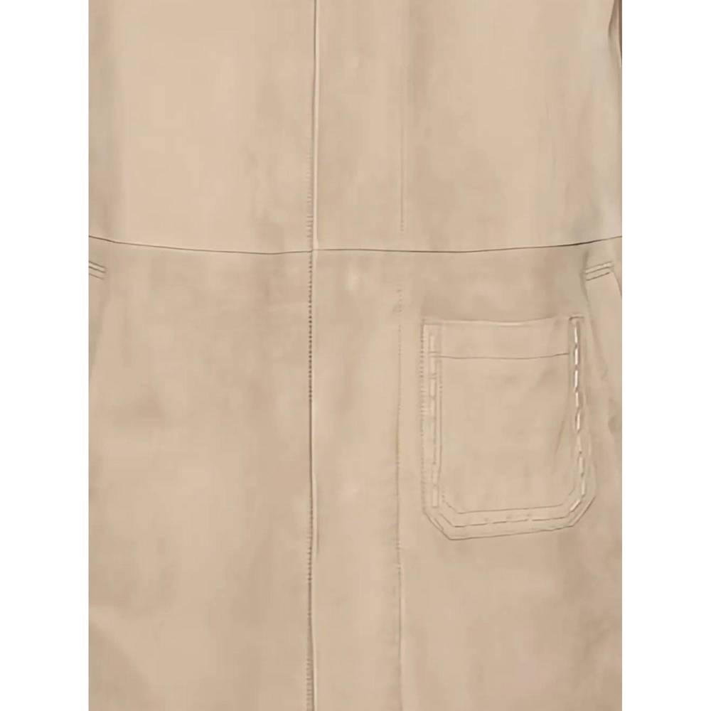 NEW SALVATORE FERRAGAMO men's suede trench coat in beige/khaki - Picture 2 of 2